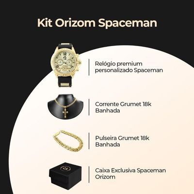 Relogio Masculino Banhado Ouro + Cordão + Relogio Masculino Aço Inox Casual Presente Original Social