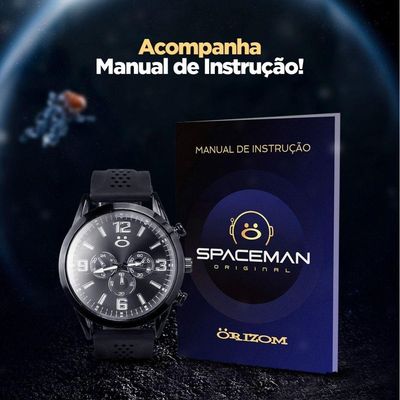 Relogio Masculino Preto Aço Inox + Caixa + Pai Nosso Pulseira Original Social Casual Ajustavel