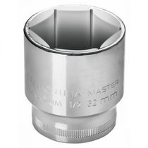 Soquete Sextavado 8 Mm Encaixe 1/2´´ com Acabamento Cromado