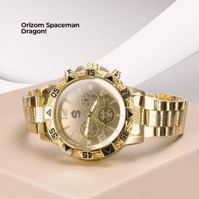 Relogio Masculino Banhado Original Aço Inox Grande Caixa Original Casual Dragão Qualidade Premium