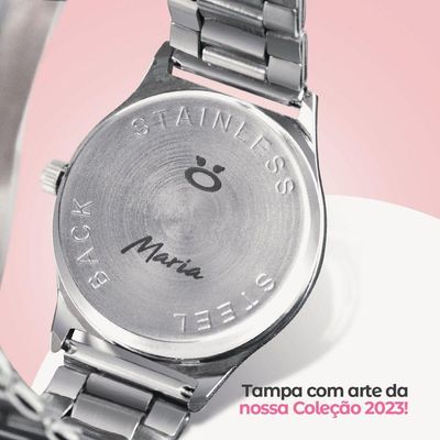 Relogio Feminino Prata Qualidade Premium Aço Inox Casual Presente Original Social Casual Moda