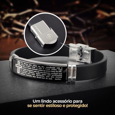 Relogio Masculino Preto Aço Inox + Caixa + Pulseira Pai Noss