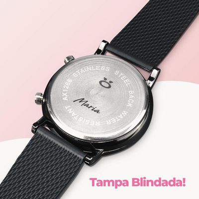 Relogio Feminino Led Digital Aço Inoxidavel Silicone Strass