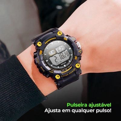 Relogio Digital Prova Dagua Ajustavel Silicone Grande