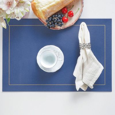 Jogo 4 Americano Classic Pu 45x30cm Navy