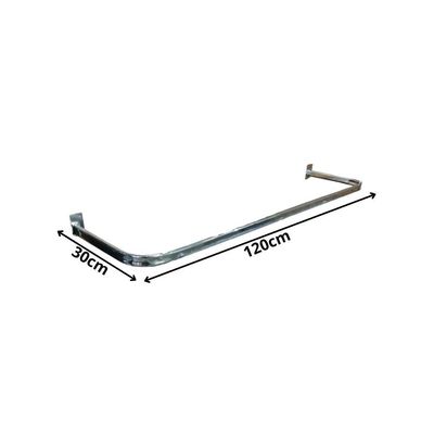 Arara U 1200mm Parede Cr Cromado