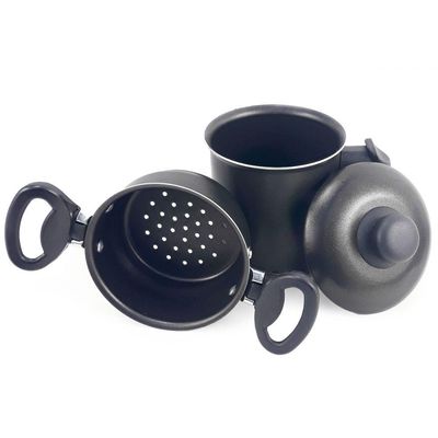 Panela Cuscuzeiro Alumínio Alça Baquelite Preto