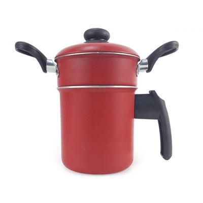 Panela Cuscuzeiro Alumínio Alça Baquelite Vermelho