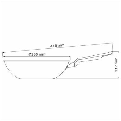 Wok Tramontina 28cm 3,6l Ravena Alumínio Antiaderente Starflon Max Tramontina