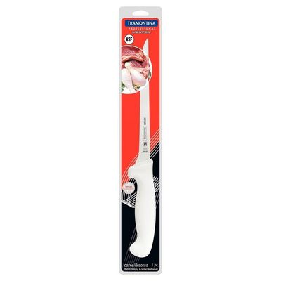 Faca Para Desossar 7pol Tramontina Profissional De Aço Inox Branco Tramontina