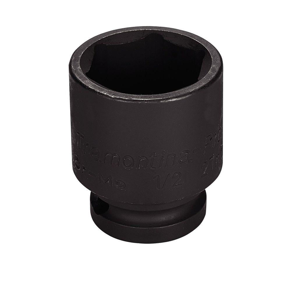 Soquete Impacto Sextavado Aço Cromo Molibdênio 27mm - Encaixe 1/2pol Tramontina Pro Tramontina