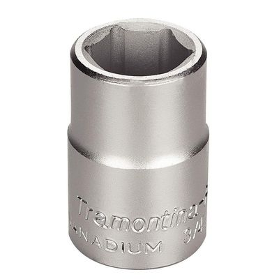Soquete Sextavado Em Aço Cromo Vanádio 23 Mm - Encaixe 3/4" Tramontina Pro Tramontina
