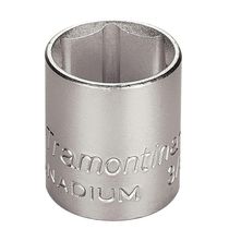 Soquete Sextavado Aço Cromo Vanádio 19mm Encaixe 3/8pol Tramontina Pro Tramontina