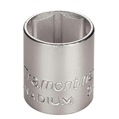 Soquete Sextavado Aço Cromo Vanádio 19mm Encaixe 3/8pol Tramontina Pro Tramontina