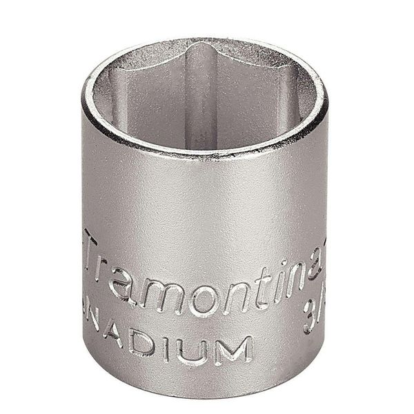 Soquete Sextavado Aço Cromo Vanádio 19mm Encaixe 3/8pol Tramontina Pro Tramontina