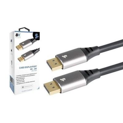 Cabo Displayport M + Displayport M 1.4 - Hbr 8k - 3m