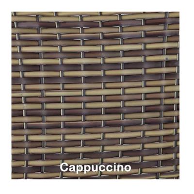 Kit 4 Cadeiras Angra Em Aluminio Com Almofada Trama Original Capuccino