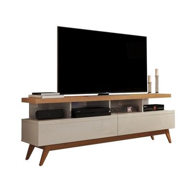 Rack Com Nichos Vivare Wood 1,6 Off White-freijó - Giga