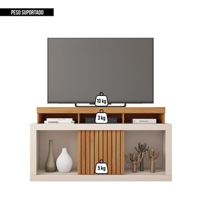 Bancada Rack Para Tv Até 55 Polegadas Marrom Frost Caemmun