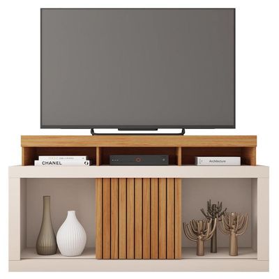 Bancada Rack Para Tv Até 55 Polegadas Marrom Frost Caemmun