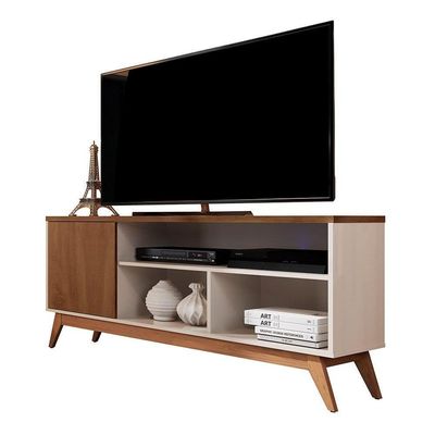 Rack Com Divisórias Malbec Wood Off White-freijó - Giga
