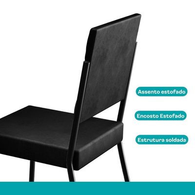 Conjunto Sala De Jantar 4 Cadeiras San Francisco Carraro Pto