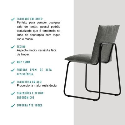 Conjunto Sala De Jantar 6 Cadeiras Di Nettuno Carraro Nog Pre