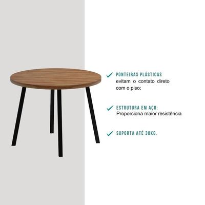 Conjunto Sala De Jantar 4 Cadeiras Roman Carraro Nog Pre