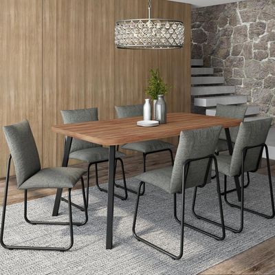 Conjunto Sala De Jantar 6 Cadeiras Di Nettuno Carraro Nog Pre