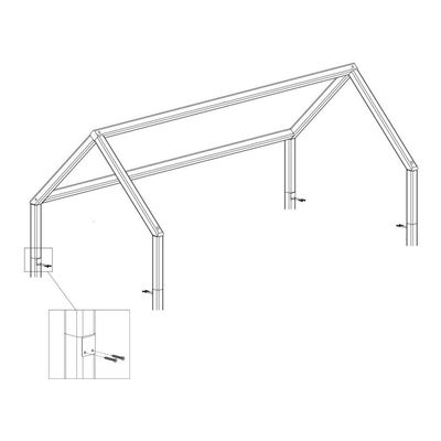 Beliche Casinha Casal/solteiro Slim Rb Madeira Maciça Branco Housin
