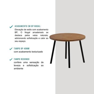 Conjunto Sala De Jantar 4 Cadeiras Roman Carraro Nog Pre