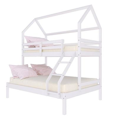 Beliche Casinha Casal/solteiro Slim Rb Madeira Maciça Branco Housin