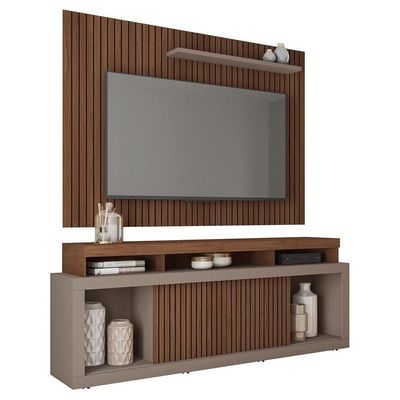 Rack E Painel Para Tv Até 70 Polegadas Sun Marrom Caemmun