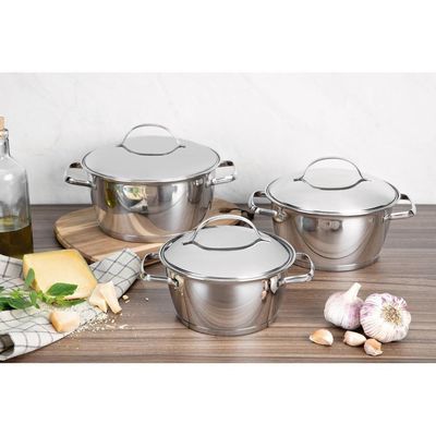 Jogo De Panelas Aço Inox Allegra 4 Peças Tramontina