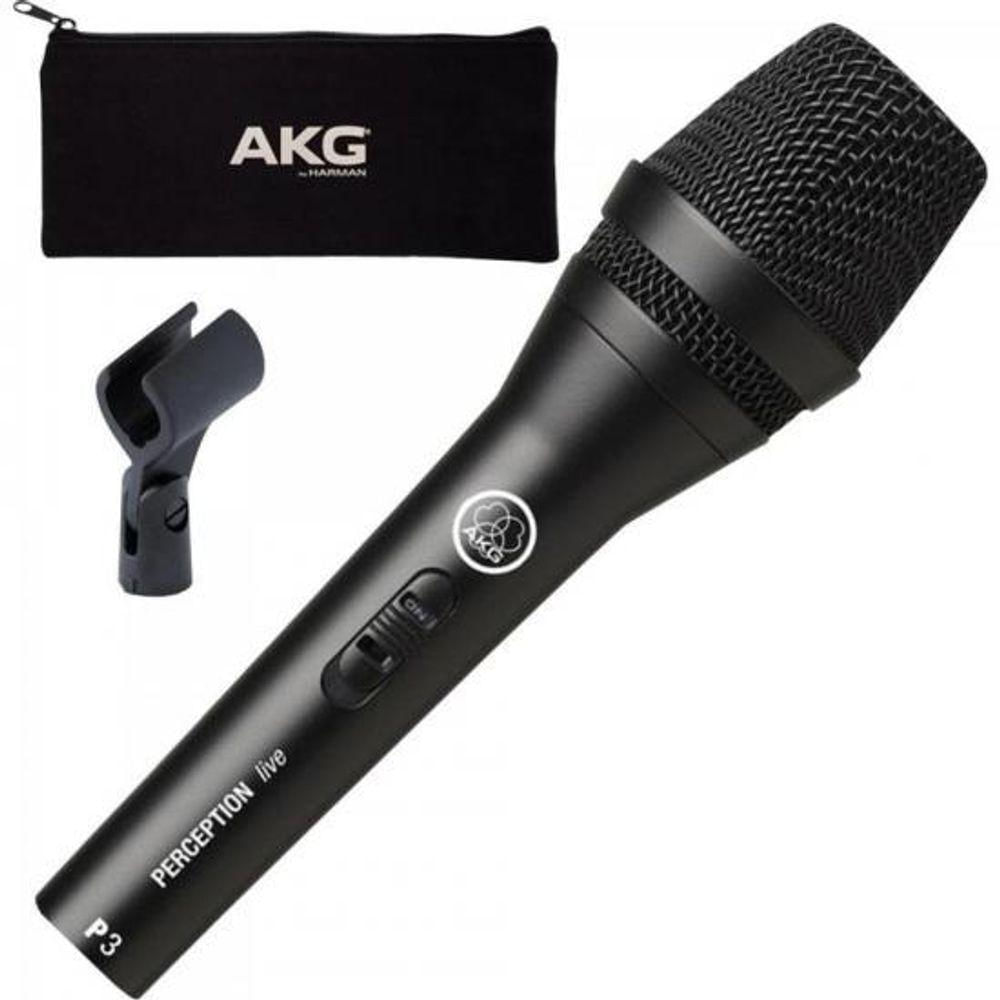 Microfone Perception Akg 3s Preto [f002]
