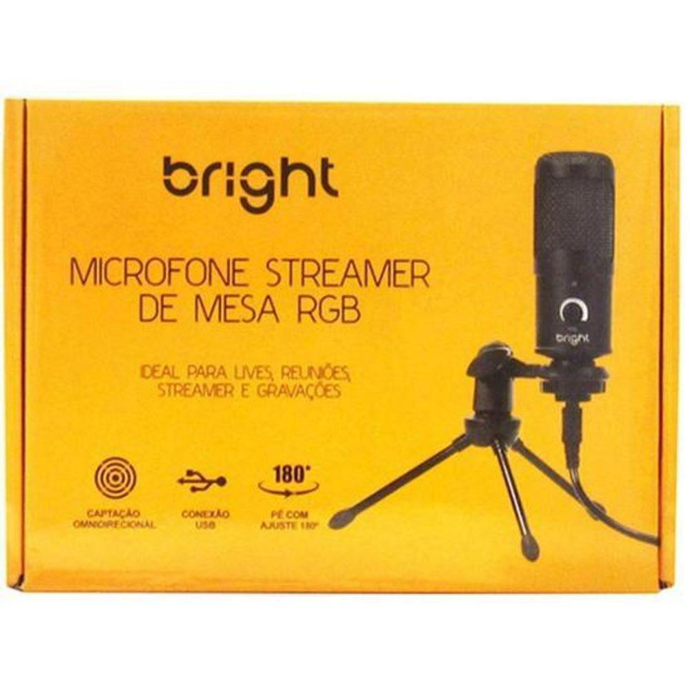 Microfone De Mesa Bright Streamer Rgb [f002]