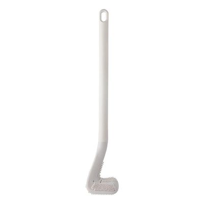 Escova Sanitária Curva Com Gancho Adesivo Branco