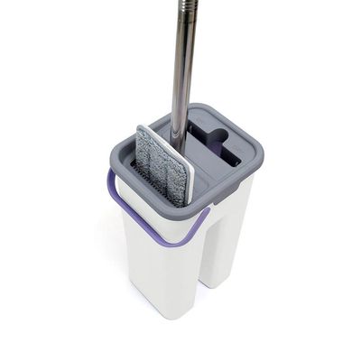 Mop Simplo Slim Com Balde Ultra Compacto E Esfregão De Microfibra