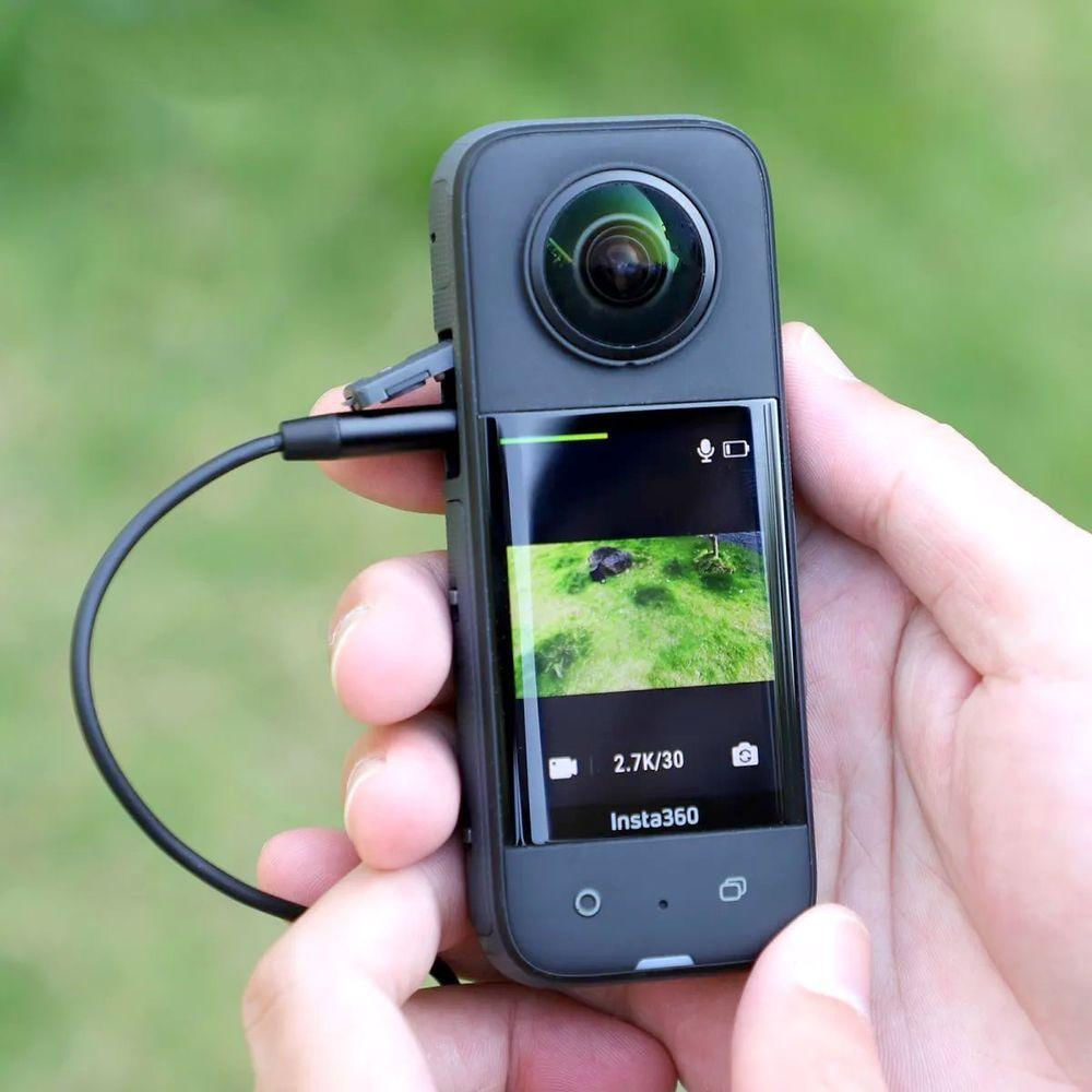 Microfone Lapela Usb-c Para Câmeras Insta360 X3-one X2-one R E Rs