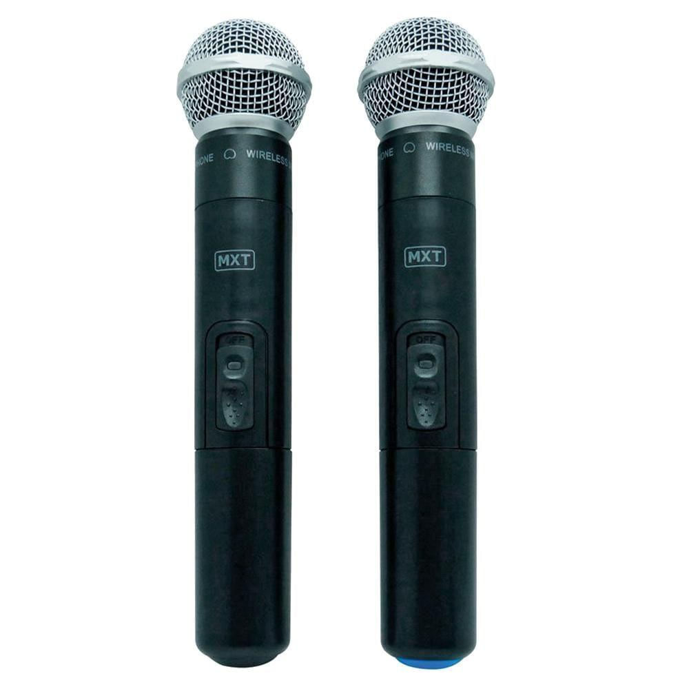 Microfone Mxt Sem Fio Duplo Uhf302 Maleta Freq 687,6-695.5Mhz