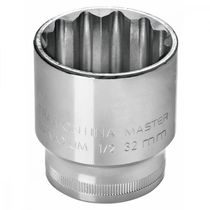 Soquete Estriado 27 Mm Encaixe 1/2" Tramontina Em Aço