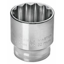 Soquete Estriado 27 Mm Encaixe 1/2" Tramontina Em Aço