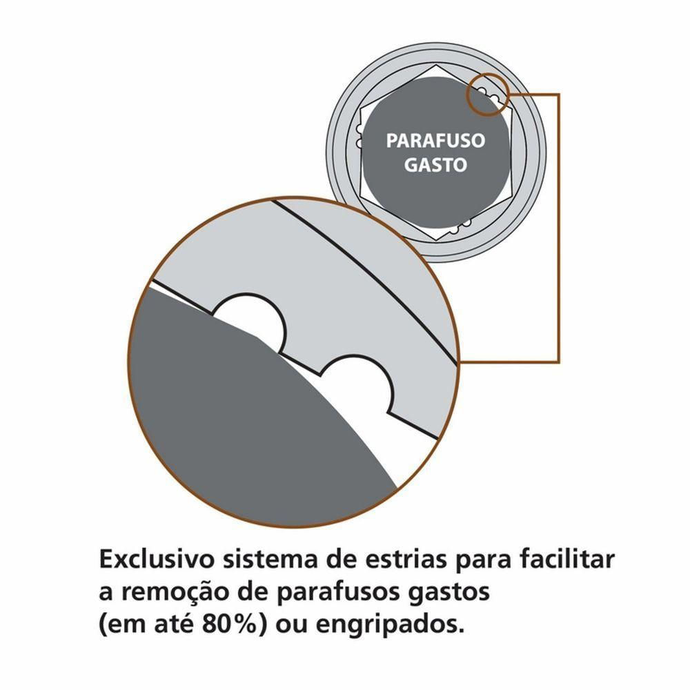 Soquete Xtractor Plus Em Aço Cromo Vanádio 17 Mm - Encaixe 1-2" Tramontina Pro Tramontina