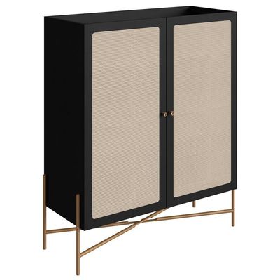 Balcao Cafe Bar 2 Portas 93 Cm Pes Metal 28929 Oslo Nero Artesano Nero