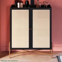 Balcao Cafe Bar 2 Portas 93 Cm Pes Metal 28929 Oslo Nero Artesano Nero