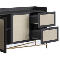 Aparador Balcao Buffet 183 Cm Pes Metal 28935 Oslo Nero Artesano Nero