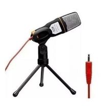 Microfone Condensador Profissional Com Tripé P2