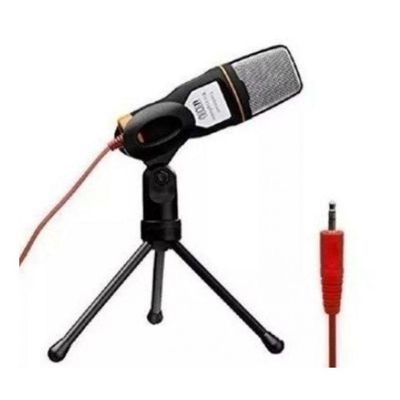 Microfone Condensador Profissional Com Tripé P2