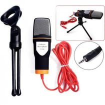 Microfone Condensador Knup Kp 917 de Mesa com Tripé e Cabo P2