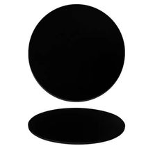 Tampo Em Mdf 18mm Redondo 110 Cm - Laqueada Cor Preto